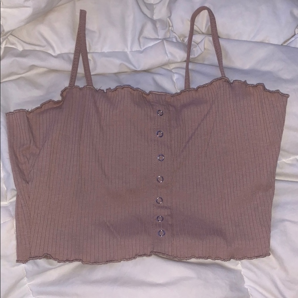 Primarl cropped tank top with accent buttons
